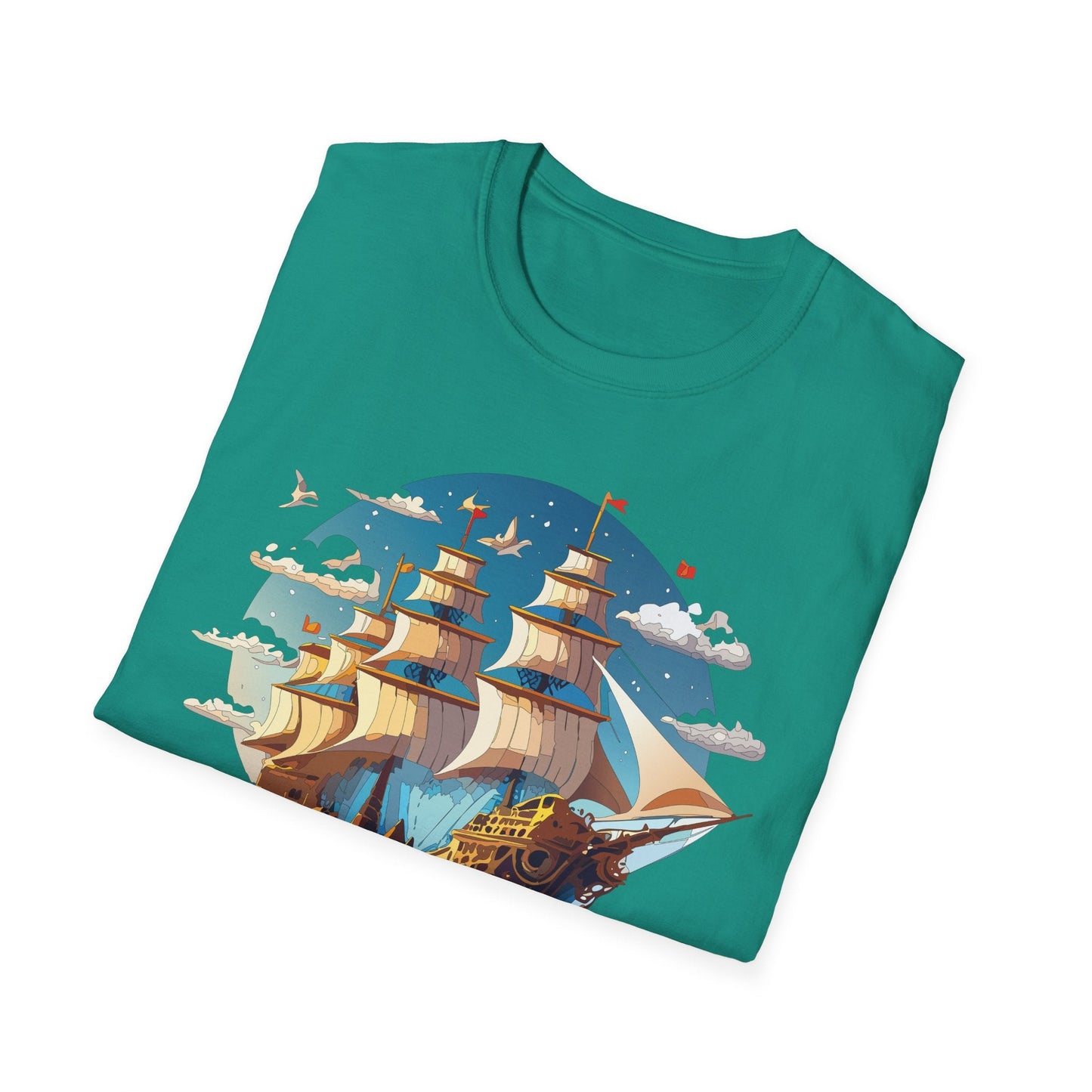 Ship T Shirts Frigate Vessel Tee Shirt Unisex Gildan Softstyle 64000 Cotton Tee Comfort Fit