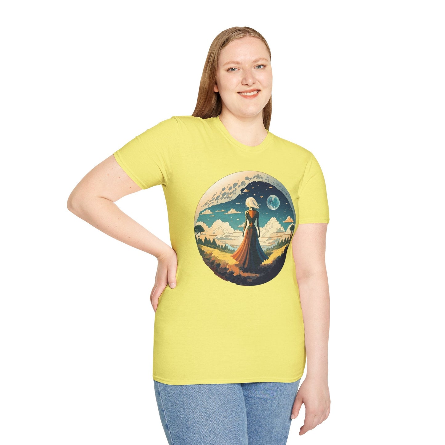 Womens Graphic T Shirts Art Design Tee Unisex Softstyle 64000 Cotton Tee Comfortable Everyday Wear