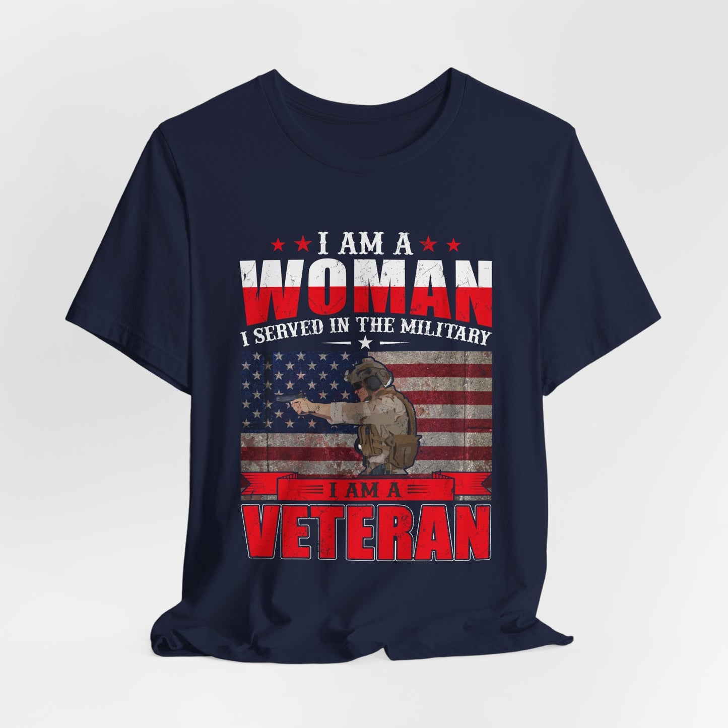 Army Veteran Patriotic Graphic Design Unisex Cotton T-Shirt v27