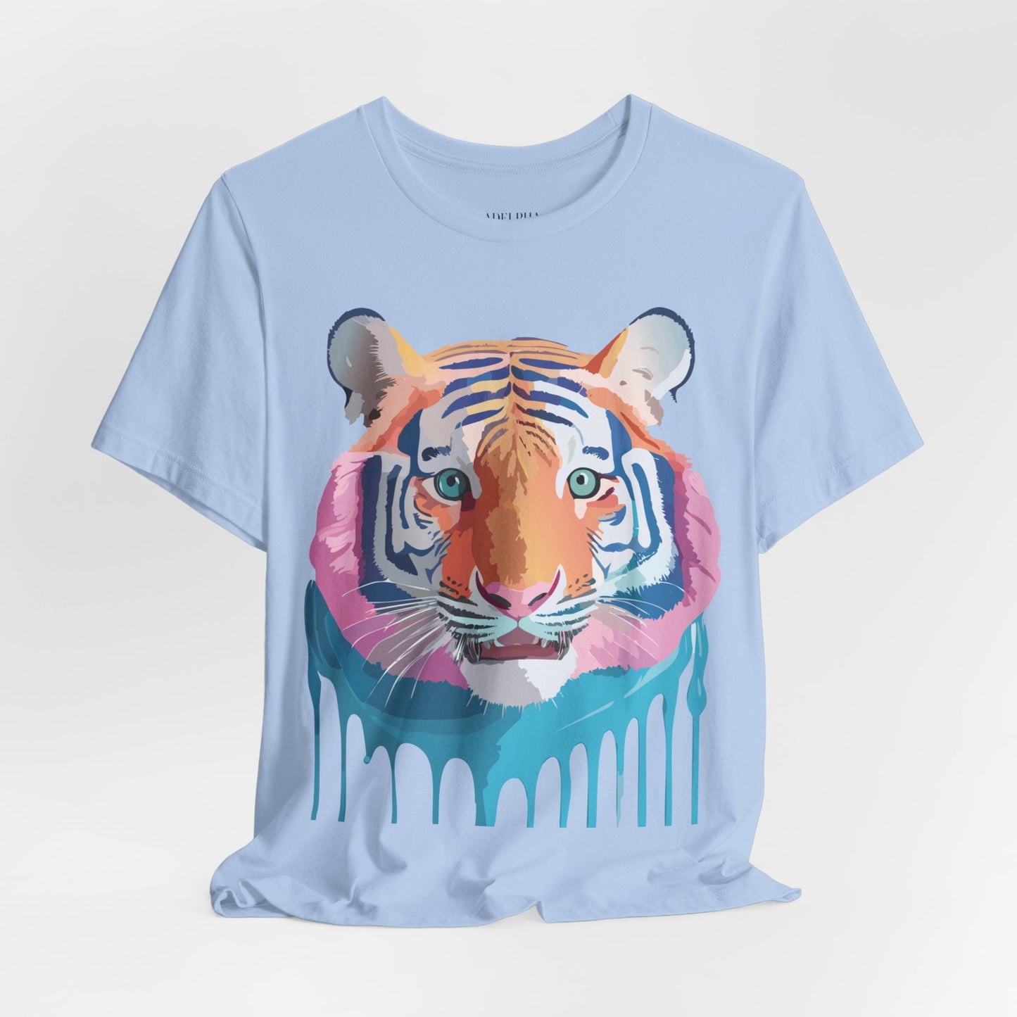 Tiger Shirt Graphic Tee Unisex Jersey Short Sleeve Art Design By Adelpha Vintage Inspired Artwork