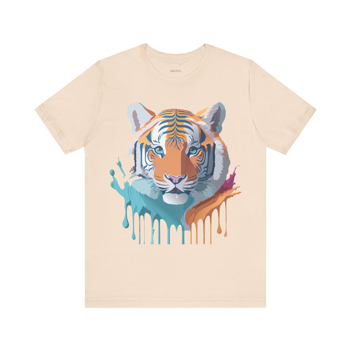 Tiger Graphic Unisex Cotton Bella+Canvas Tee with Art Animal Design e67