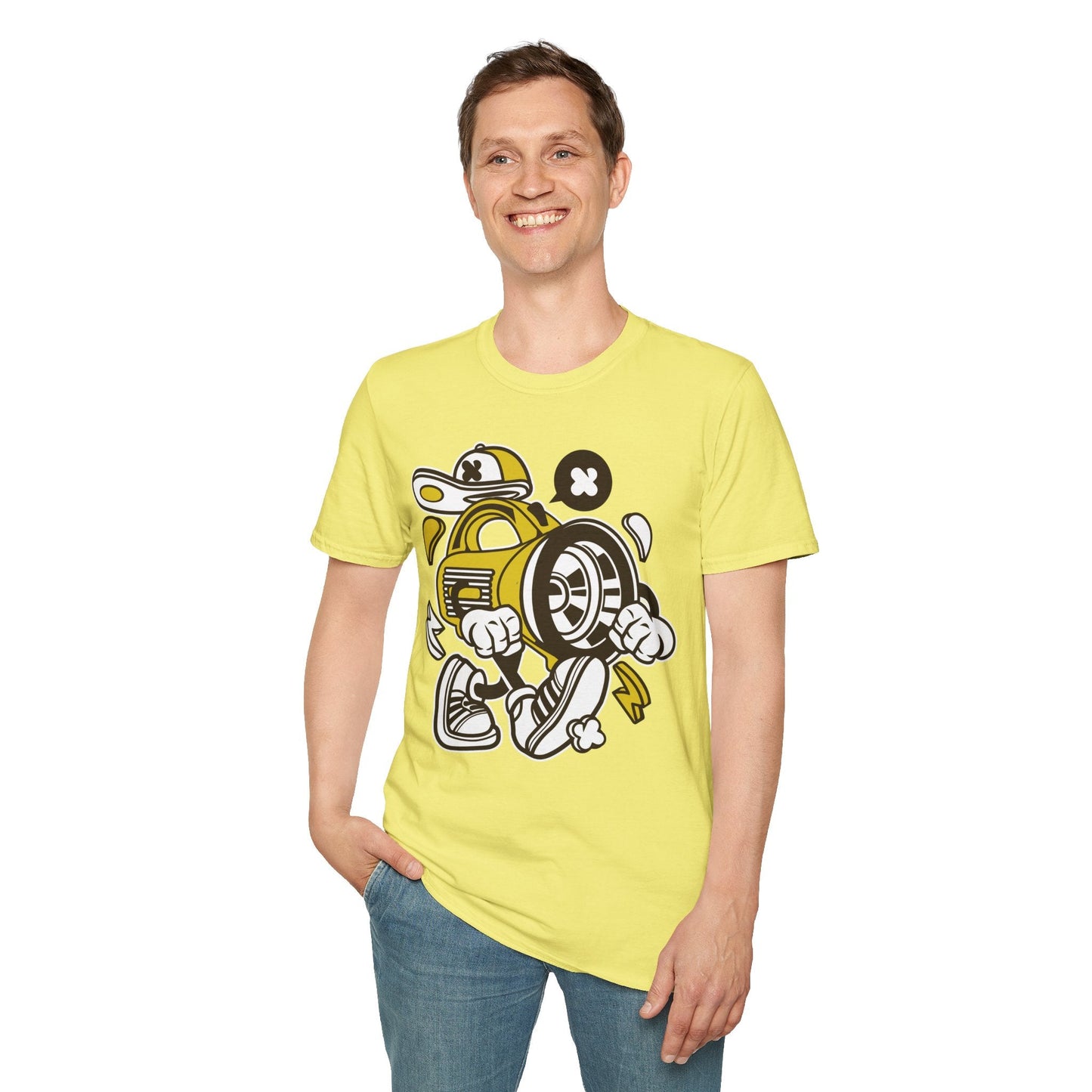 Cartoon T Shirt Animation Tee Funny Tee Unisex Softstyle Cotton Tee Gildan 64000