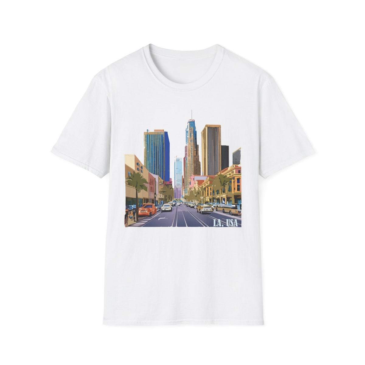 Downtown Los Angeles City Skyline T-Shirt | Urban Cityscape Tee
