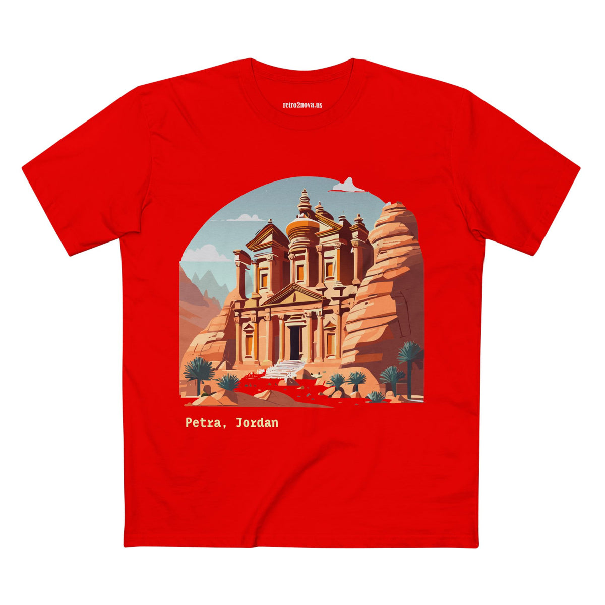 Petra Jordan Illustration Tee | Petra travel shirt, ancient rock city design