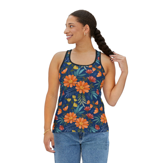 Camiseta de tirantes de verano con estampados florales