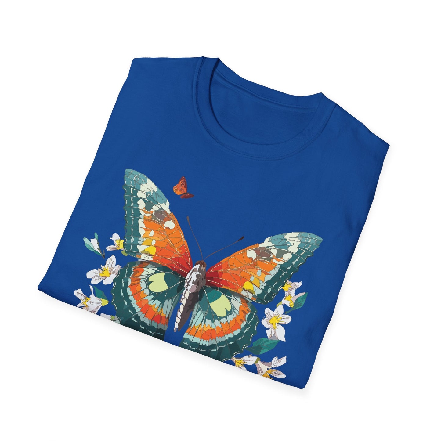 Butterfly T Shirt Unisex Softstyle Gildan 64000 100 Percent Ring Spun Cotton Monarch Tee