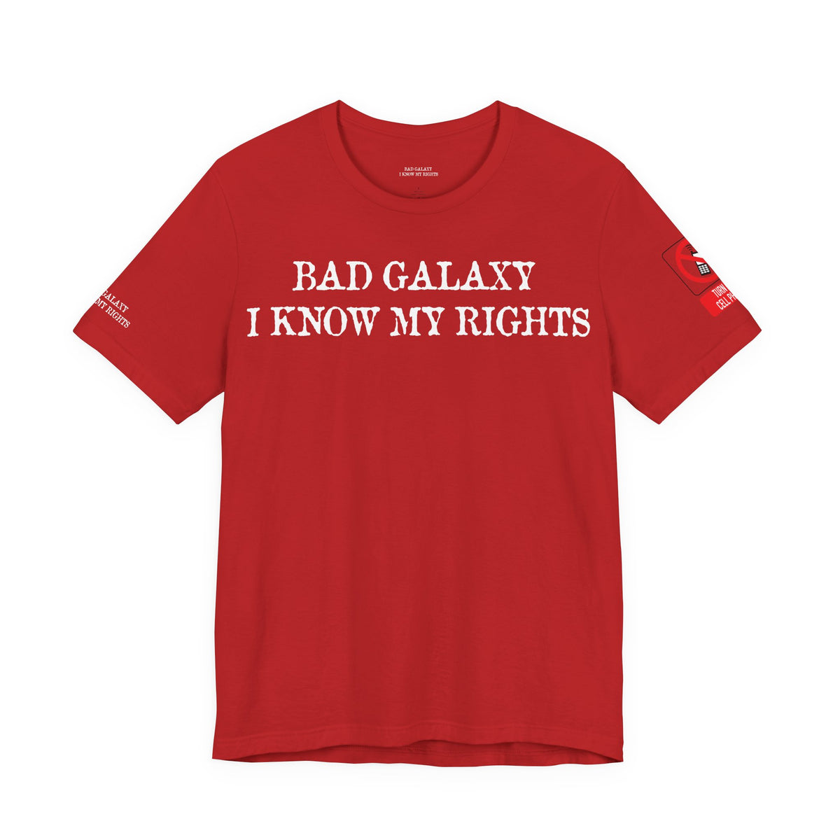 Art Red Stamp Graphic Unisex Cotton Bella+Canvas Tee with Art Design b99