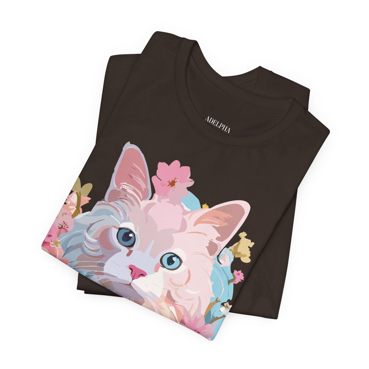Cat Graphic Tee Unisex Shirt With Cat Art By Adelpha Vintage Inspired