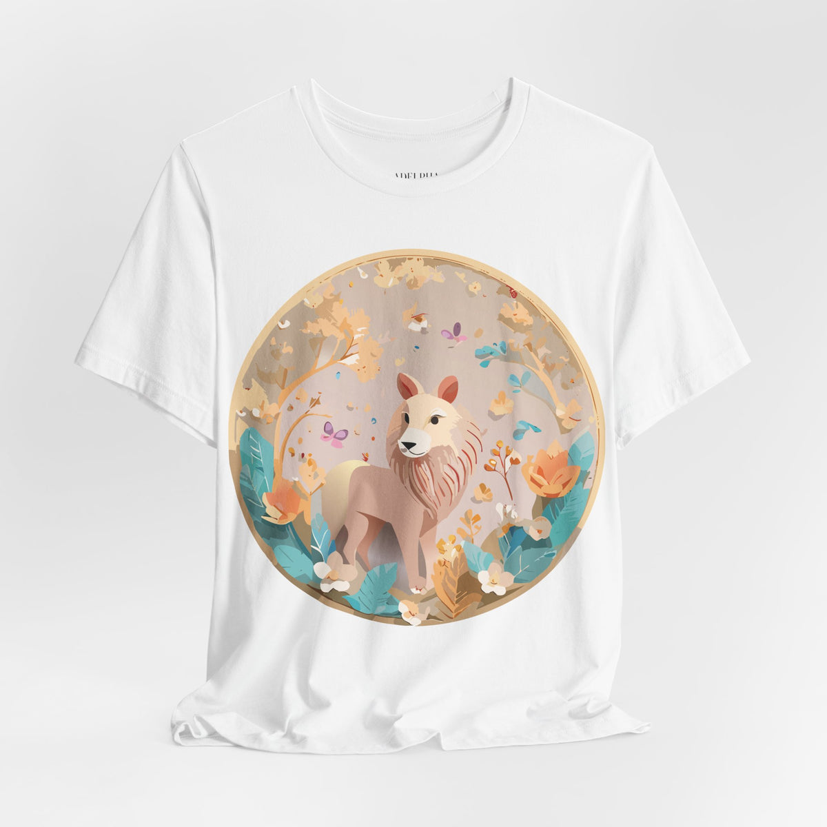 Medallion Graphic Unisex Cotton Bella+Canvas Tee with Art Design d59