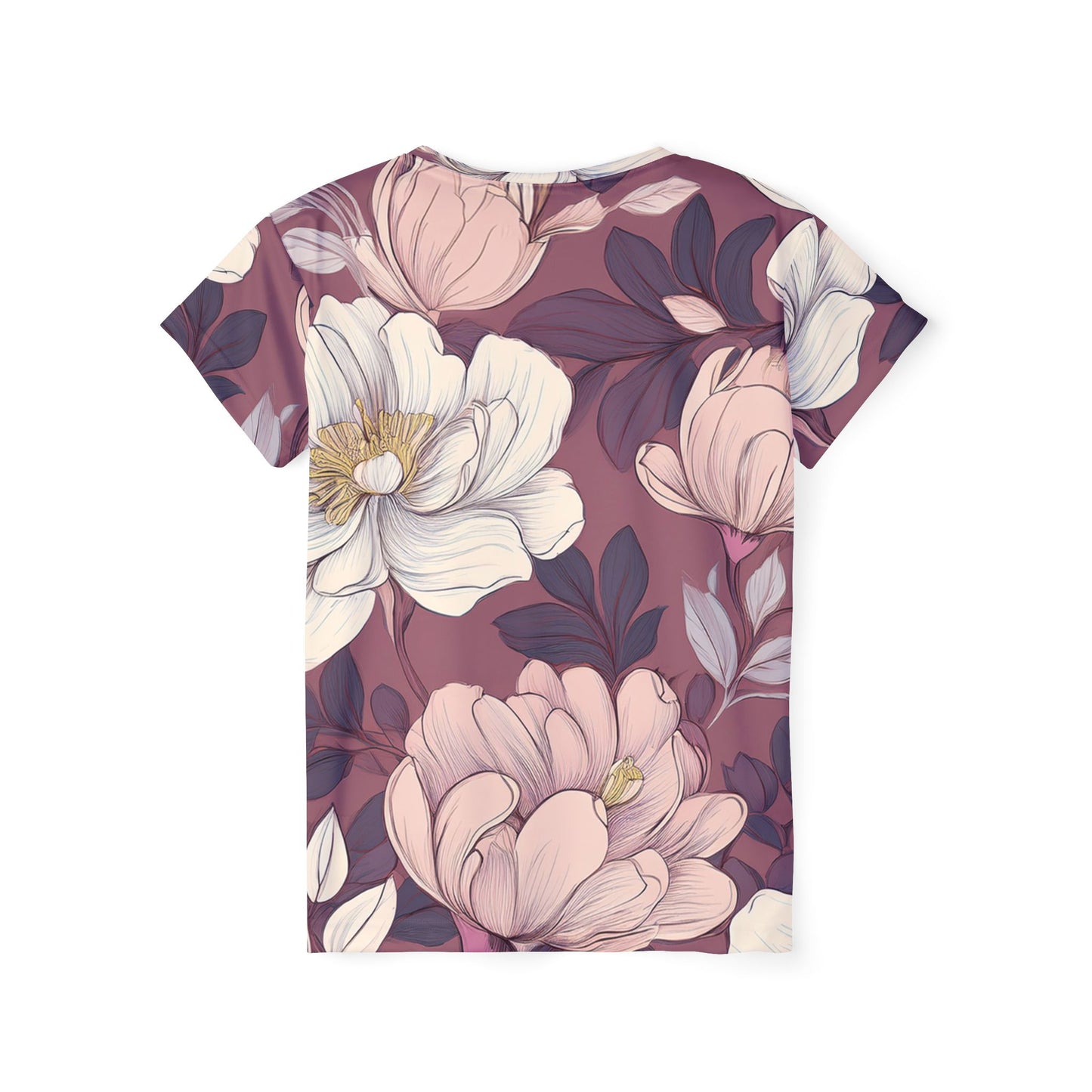 Women Poly T-Shirt with Floral Print