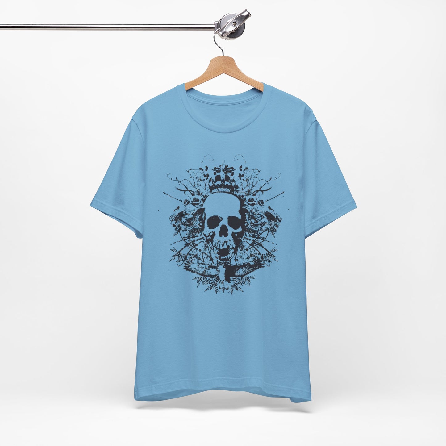Dark Skull Graphic Design Tee, Skull Shirt, Vintage Tees, Art Design T-Shirt, Vintage Graphic Tee, Art Shirts with Skulls