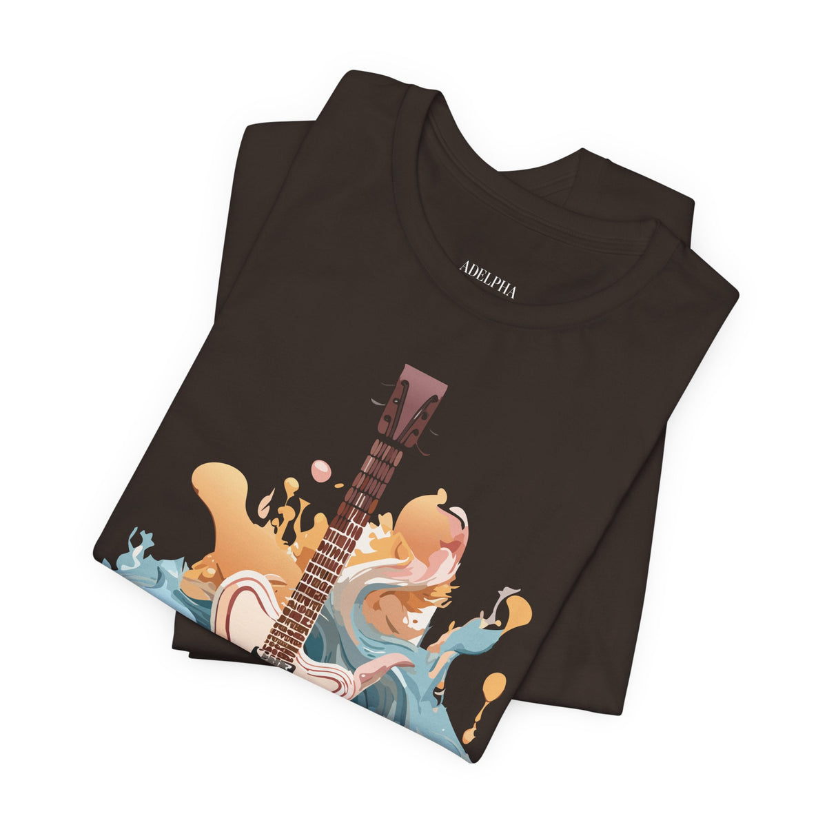 Music Graphic Unisex Cotton Bella+Canvas Tee with Art Design n172