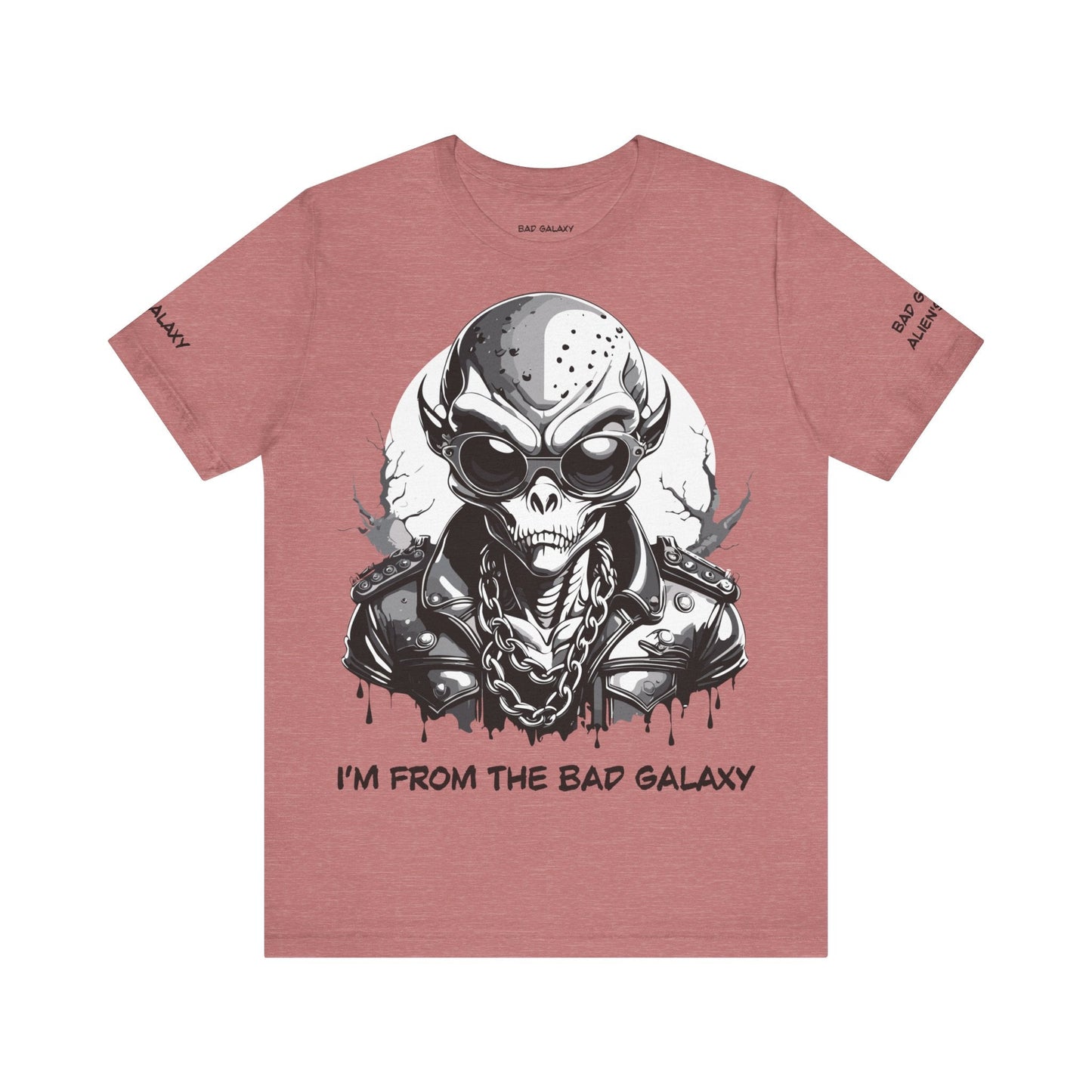 Tee Shirt With Alien From Bad Galaxy Made To Order One Hundred Percent Cotton Eco Inks Free Shipping