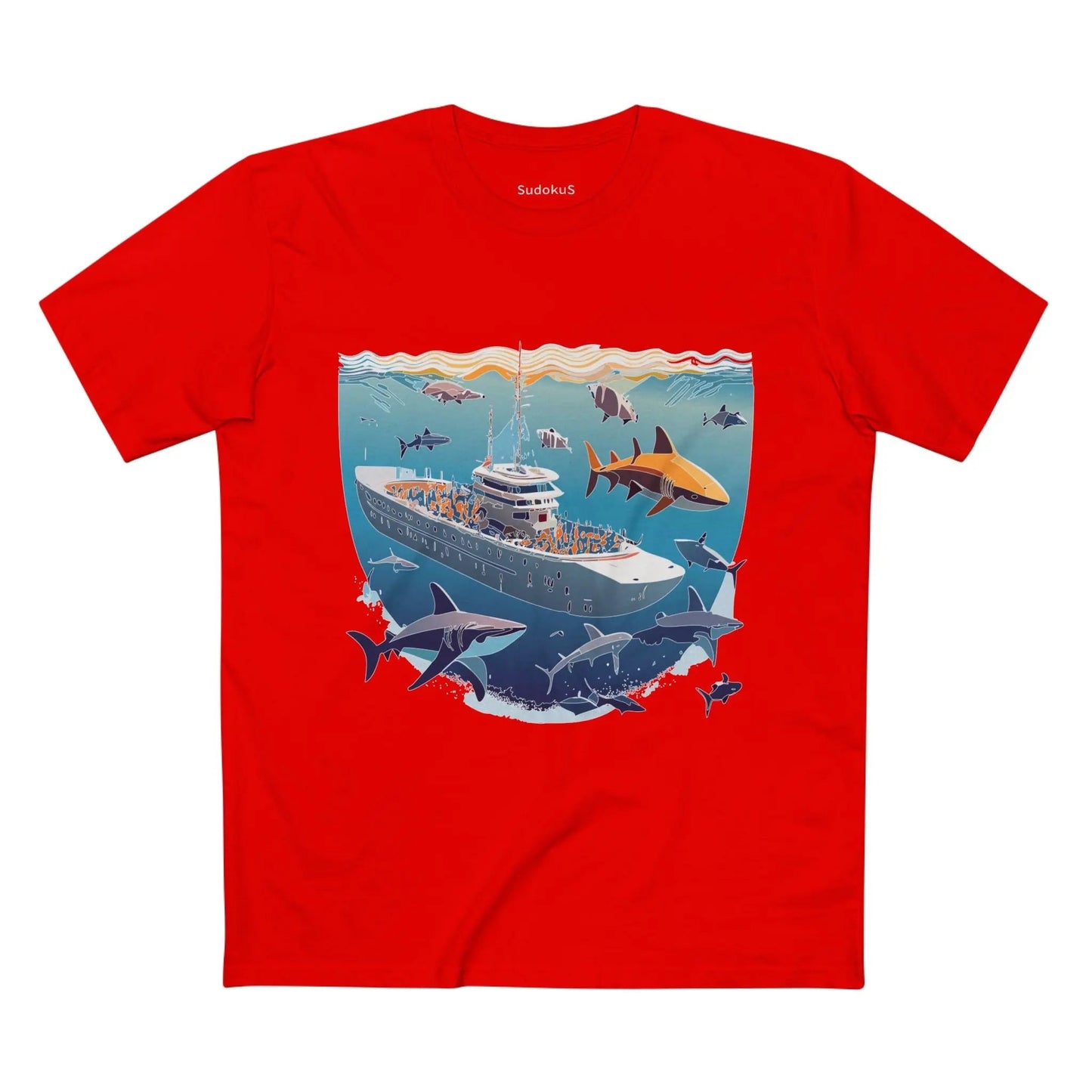 Ocean Coast Graphic Unisex 100 Cotton Staple Tee 9