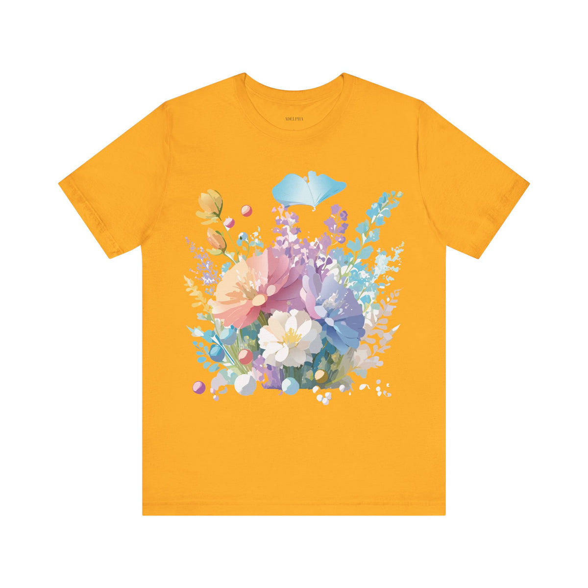 Floral Graphic Tee Shirt - Bella+Canvas Unisex 100 Cotton 1