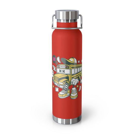22oz Copper Insulated Water Bottle with Cartoon Design - CV34