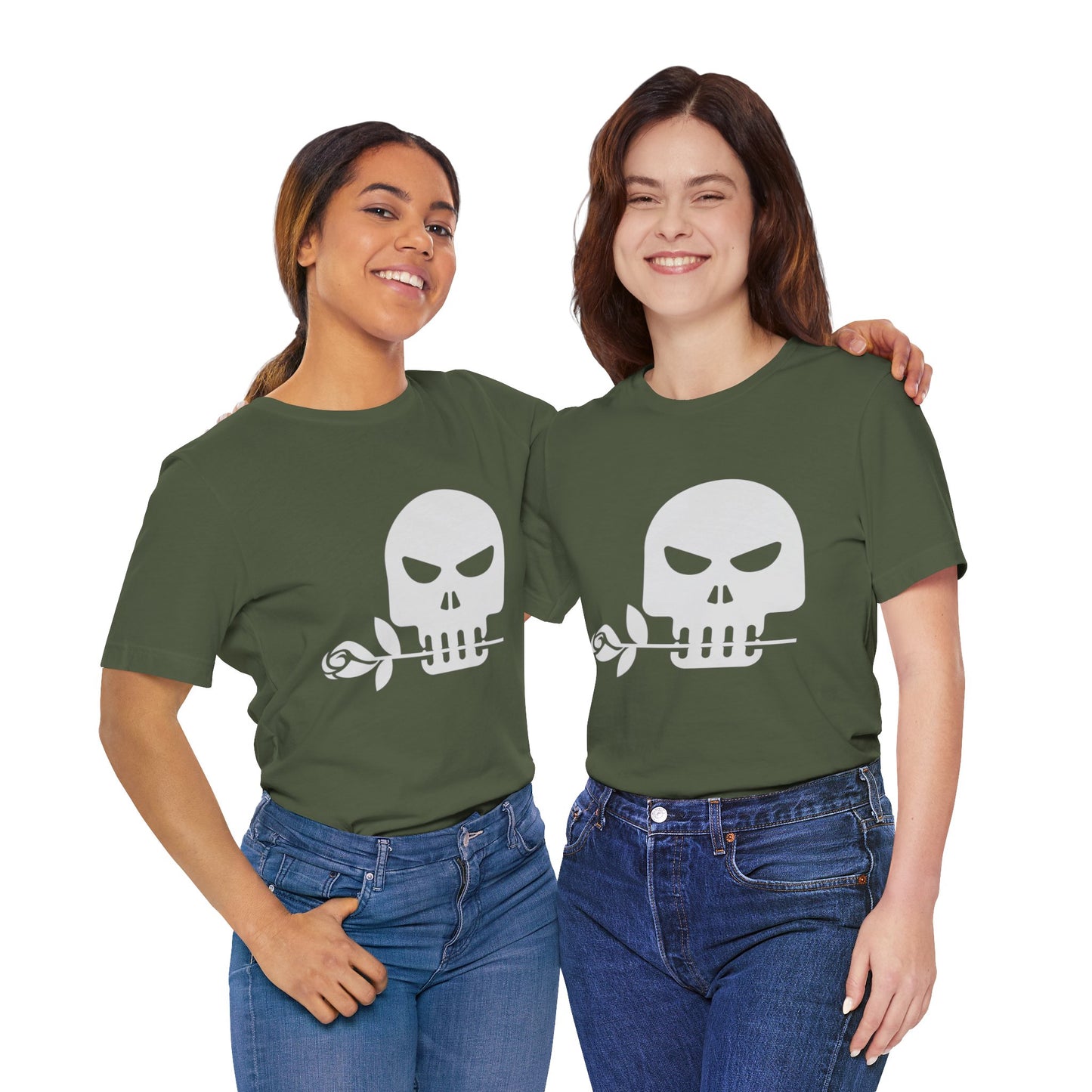 Unisex Cotton Tee Shirt with Skull