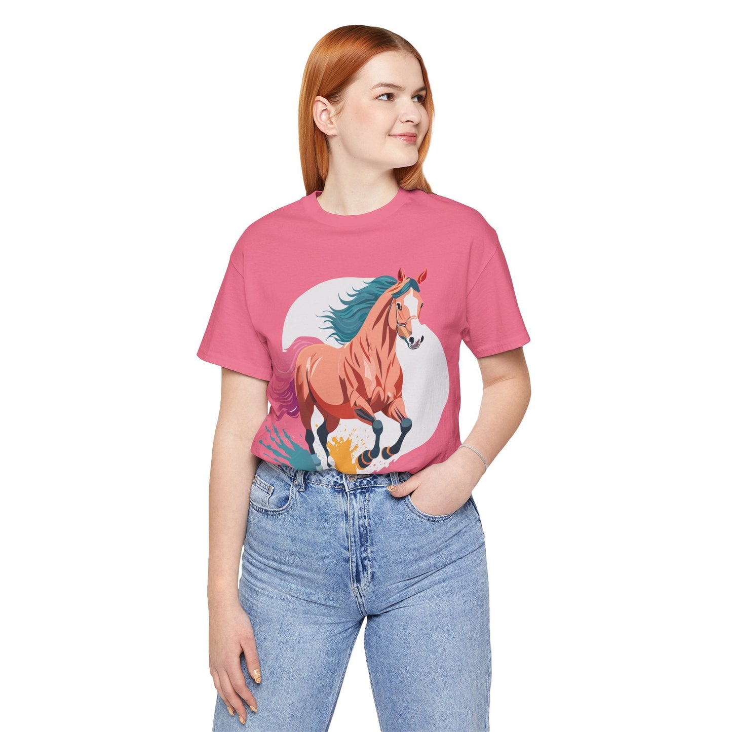 Horse Graphic Unisex 100 Cotton Vintage Animal Art T-Shirt 19