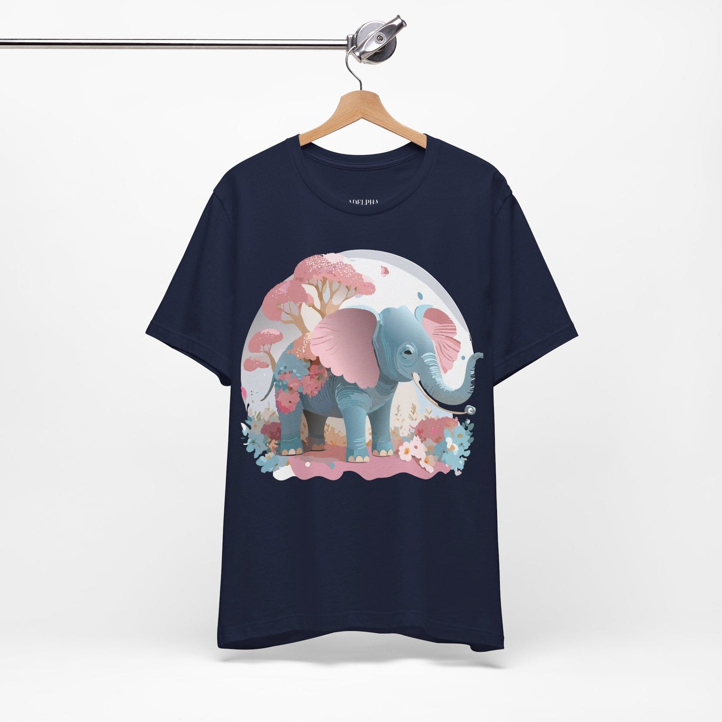 Adelpha Graphic Tee Unisex Vintage Inspired Artwork Elephant Short Sleeve Shirt Premium