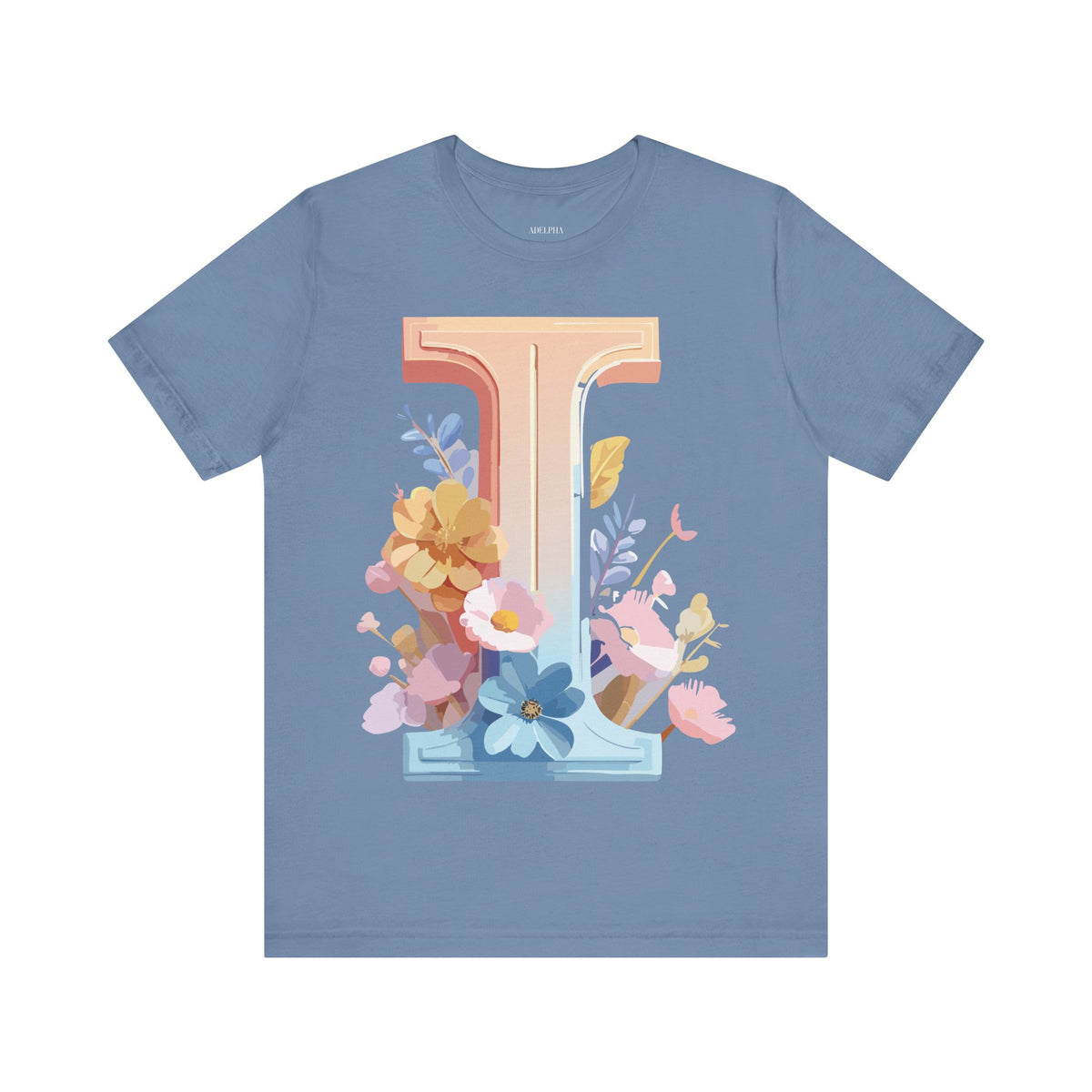 Letter I Graphic Unisex Cotton Bella+Canvas Tee with Art Letter Design