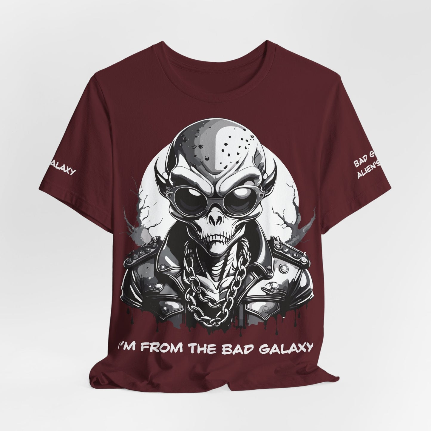 Alien Tee Shirt From Bad Galaxy 100 Percent Cotton Made to Order Eco Friendly Non Toxic Inks
