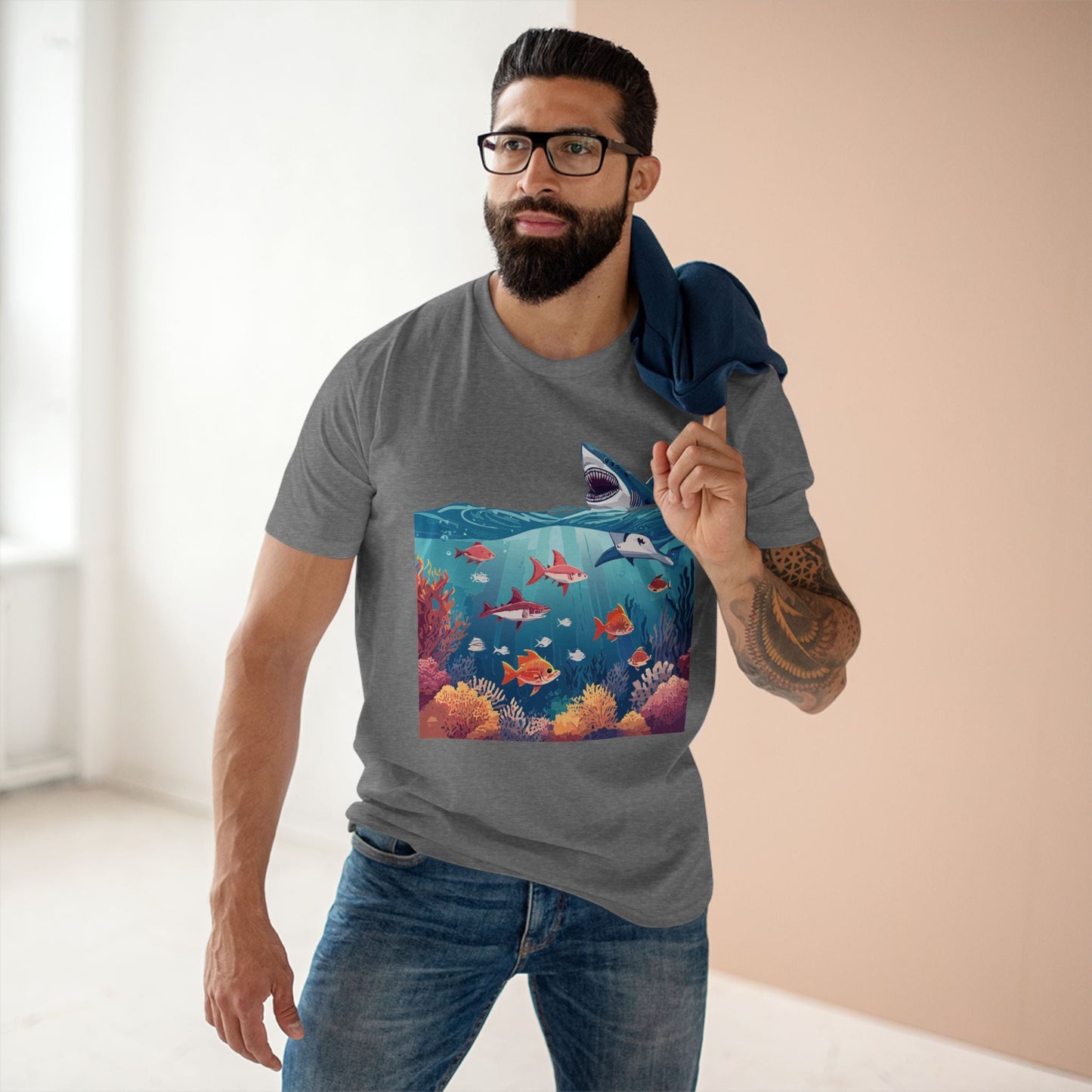 Ocean Pacific OP 8 Unisex Premium Cotton Tee With Original Art Design By Retro2Nova