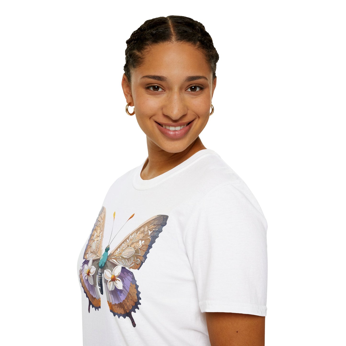 Butterfly Shirt Unisex T Shirt With Monarch Design Softstyle Gildan 64000 100 Percent Cotton Tee