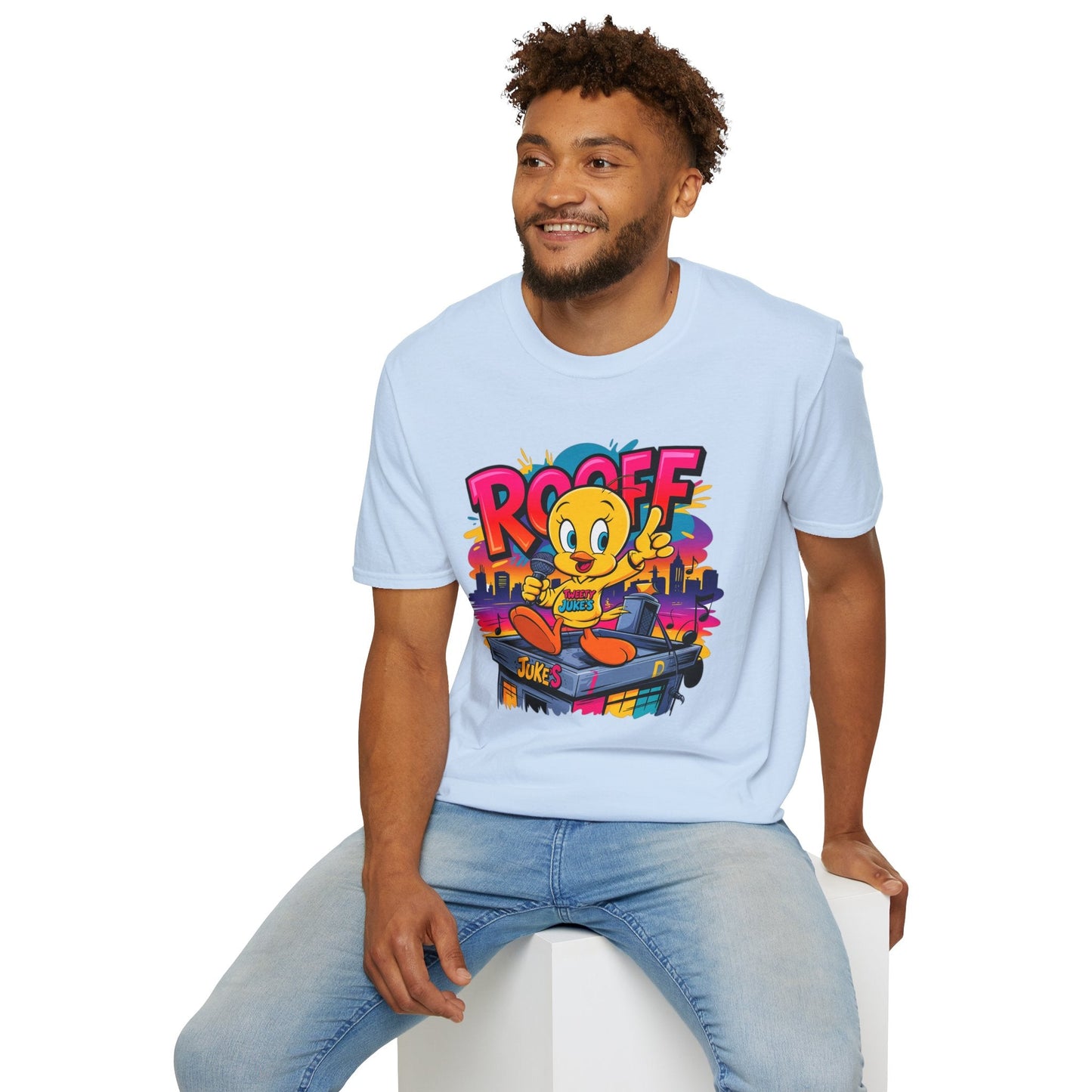 Unisex Cartoon T Shirt With Animation Funny Animals Tee Softstyle Gildan 64000 Cotton