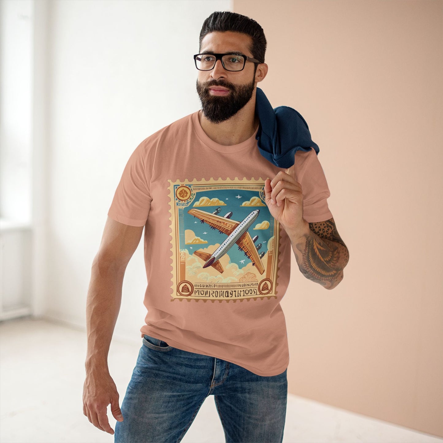Stamp Shirt Postage Stamp Tee Unisex Premium Cotton Art Design PS18 Retro2Nova Collection