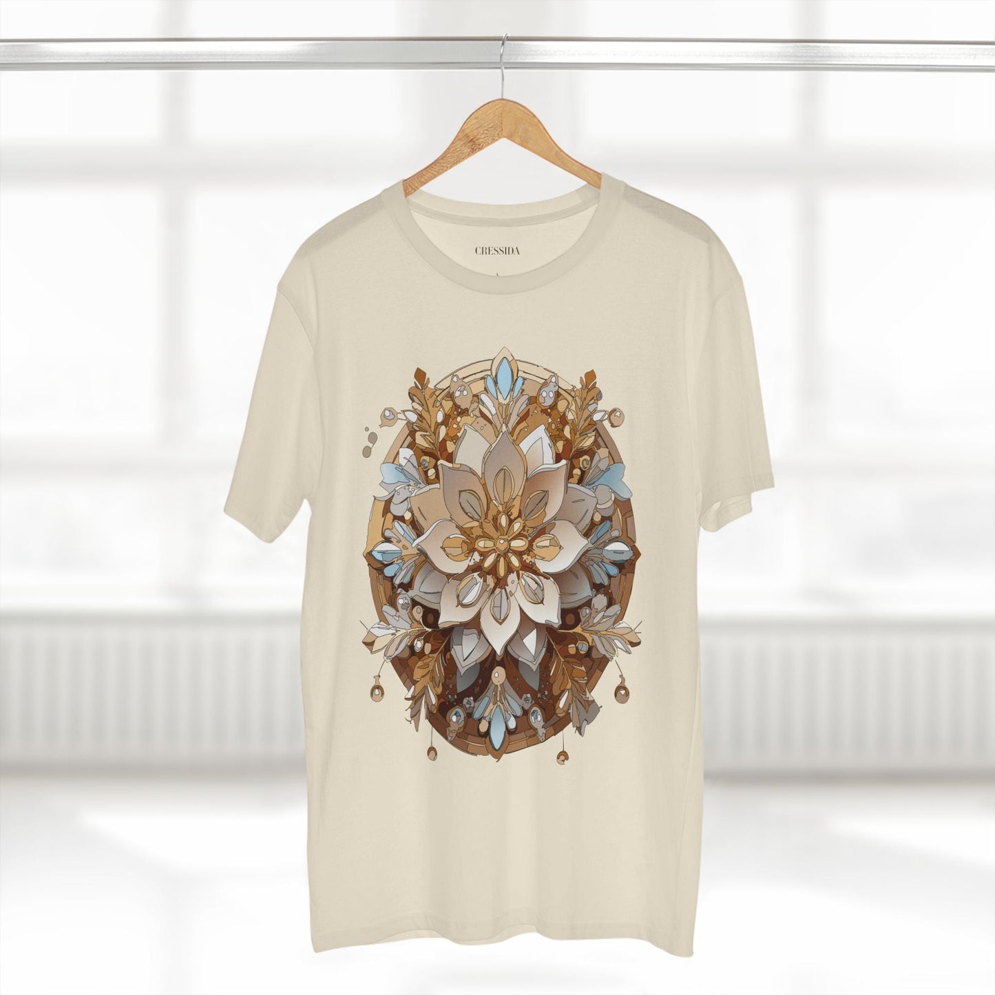 Floral Graphic T-Shirt Unisex 100 Cotton Art Design with Antique Flowers Tee 19
