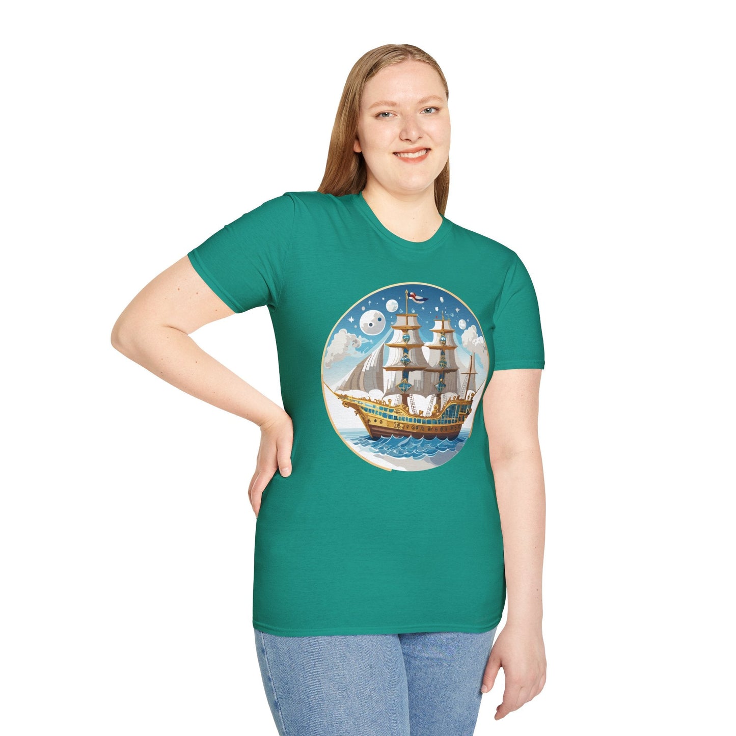 Ship T Shirts Frigate T Shirts Vessel Tee Shirt Unisex Softstyle 100 Percent Ring Spun Cotton Tee