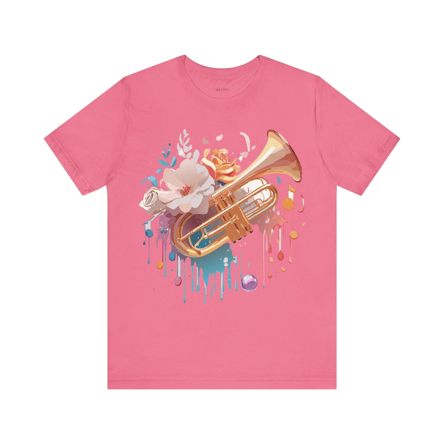 Music Graphic Unisex 100 Cotton Vintage Art with Musical Elements Tee 138