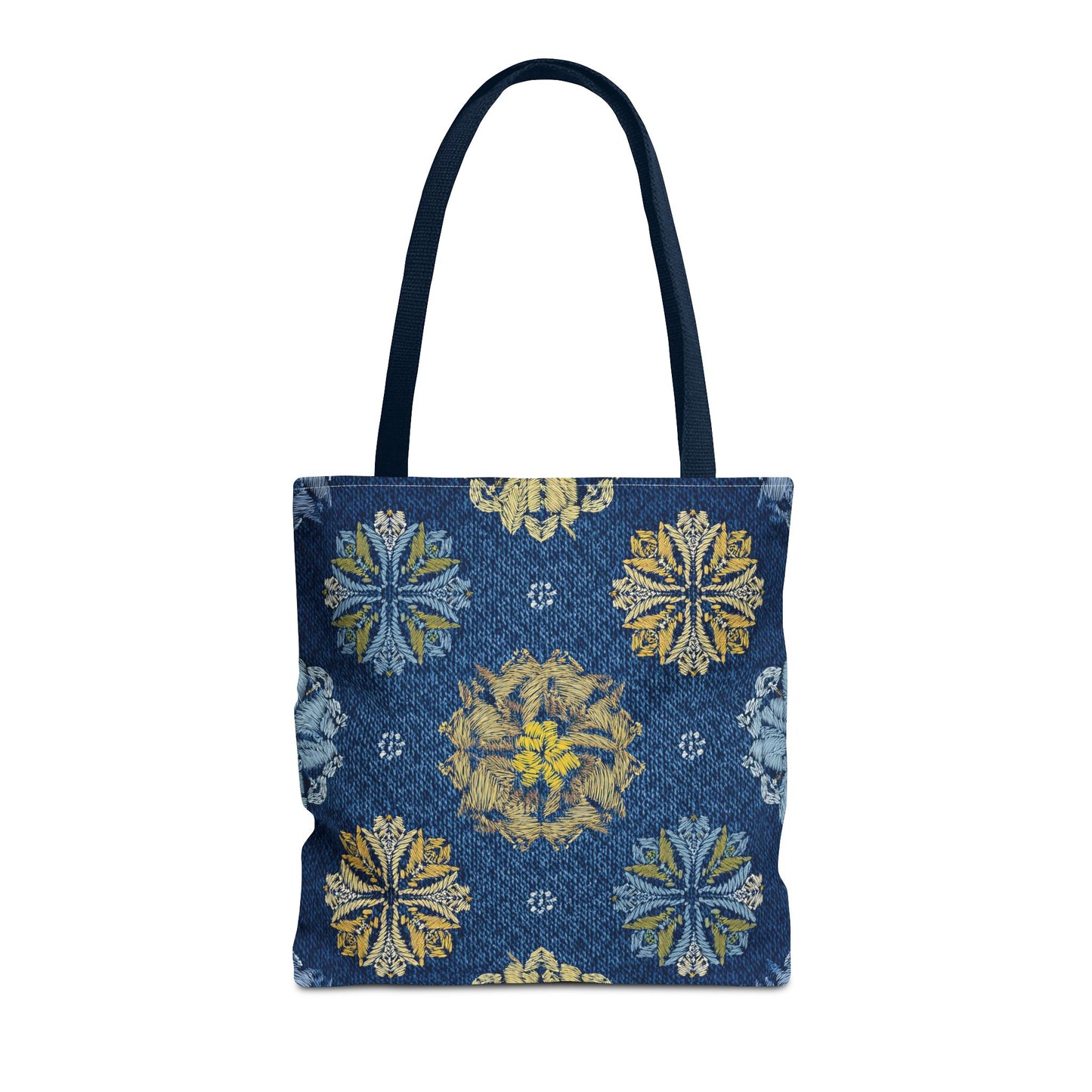 Denim Fabric Imitation Print Unisex Canvas Bag Poly Spun 3 Sizes Tote Bag 125