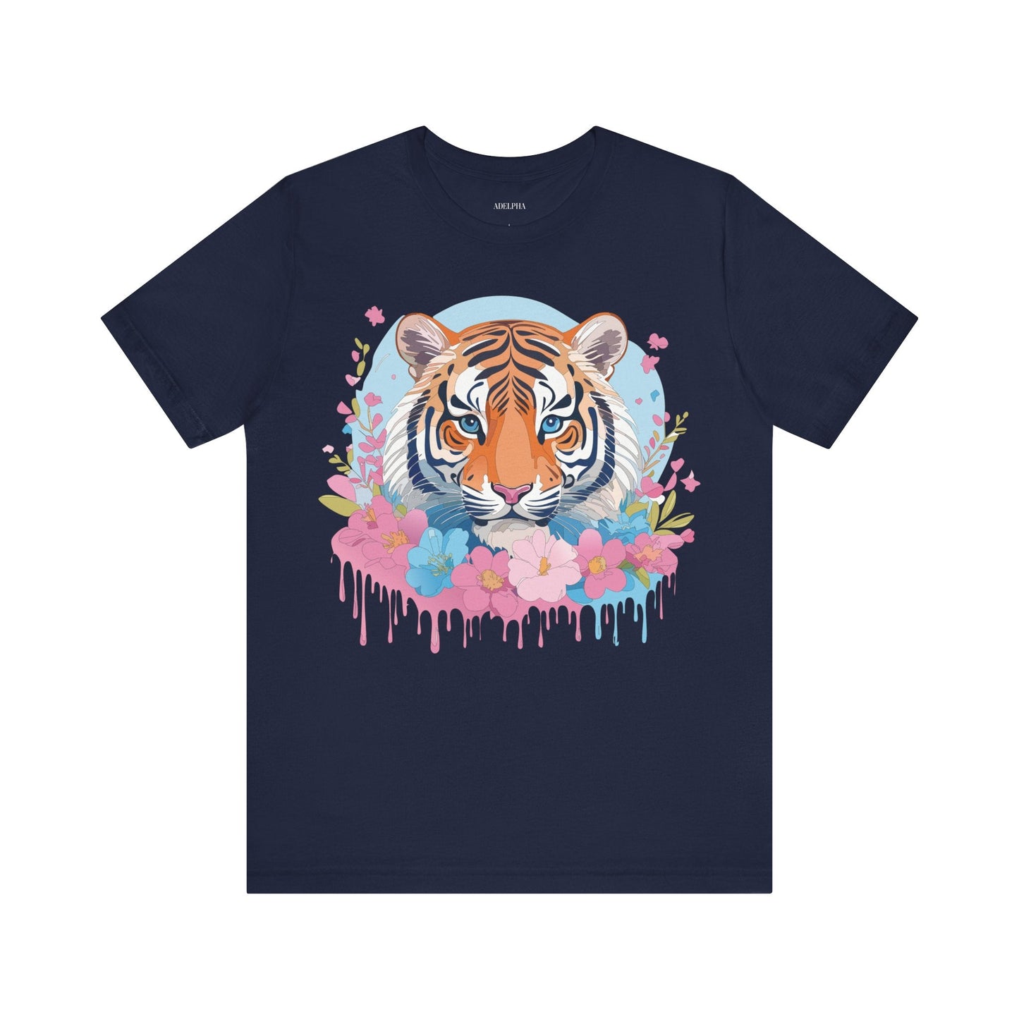 Tiger Graphic Tee by Adelpha Unisex Vintage Inspired Artwork Short Sleeve Shirt Edition