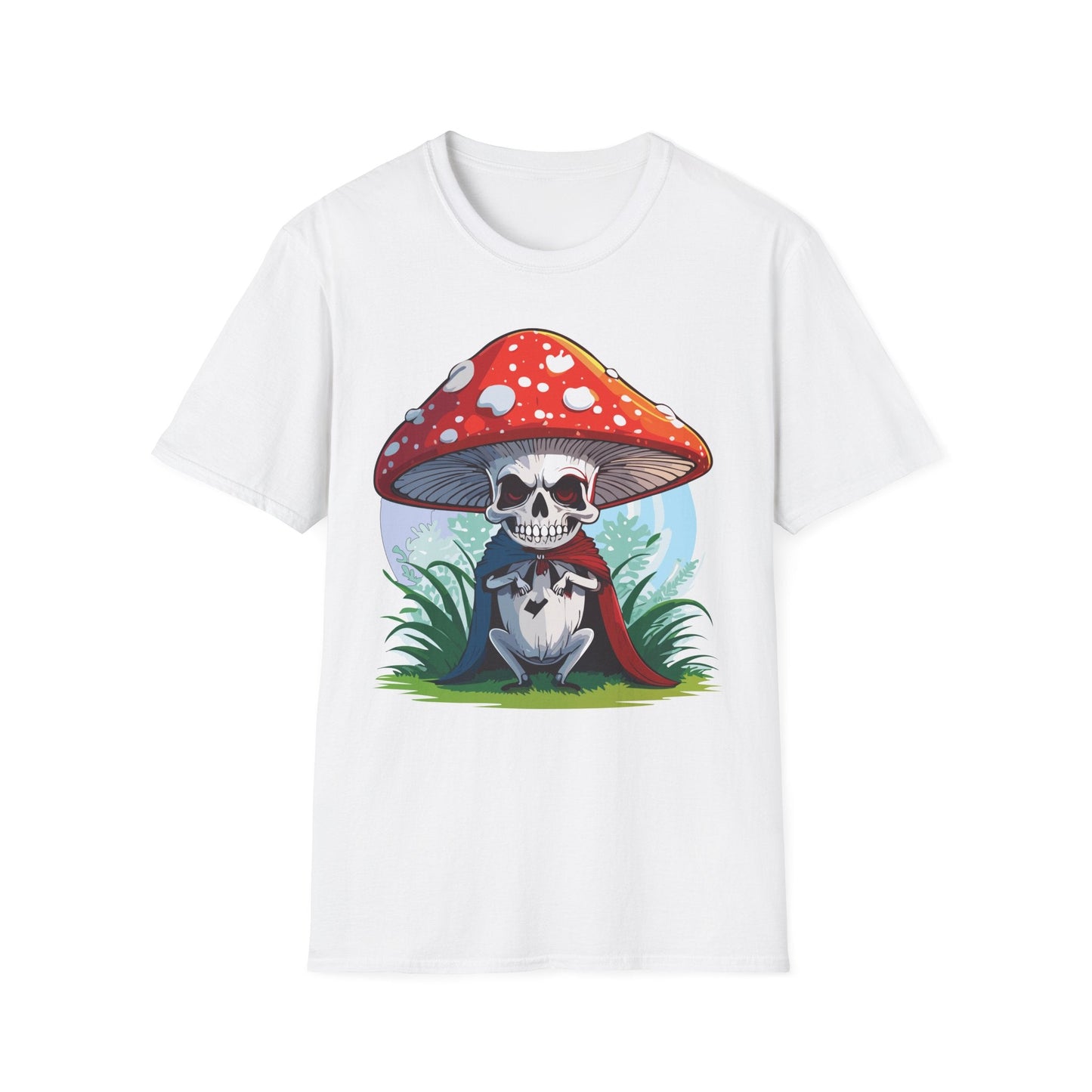 Mashroom Tee Shirt Unisex Gildan Softstyle Short Sleeve Cotton Tee With Funny Mashroom Graphic