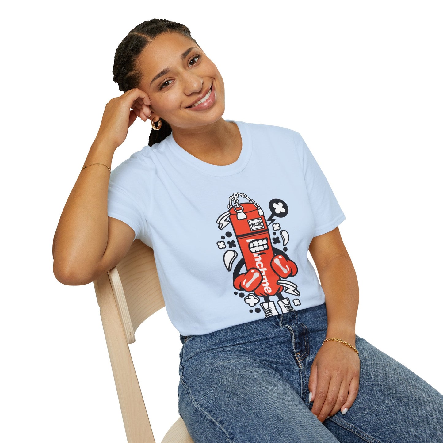 Cartoon Tee Shirt Unisex Animation Graphic Tee Funny Tee Cotton Softstyle 64000 Gildan