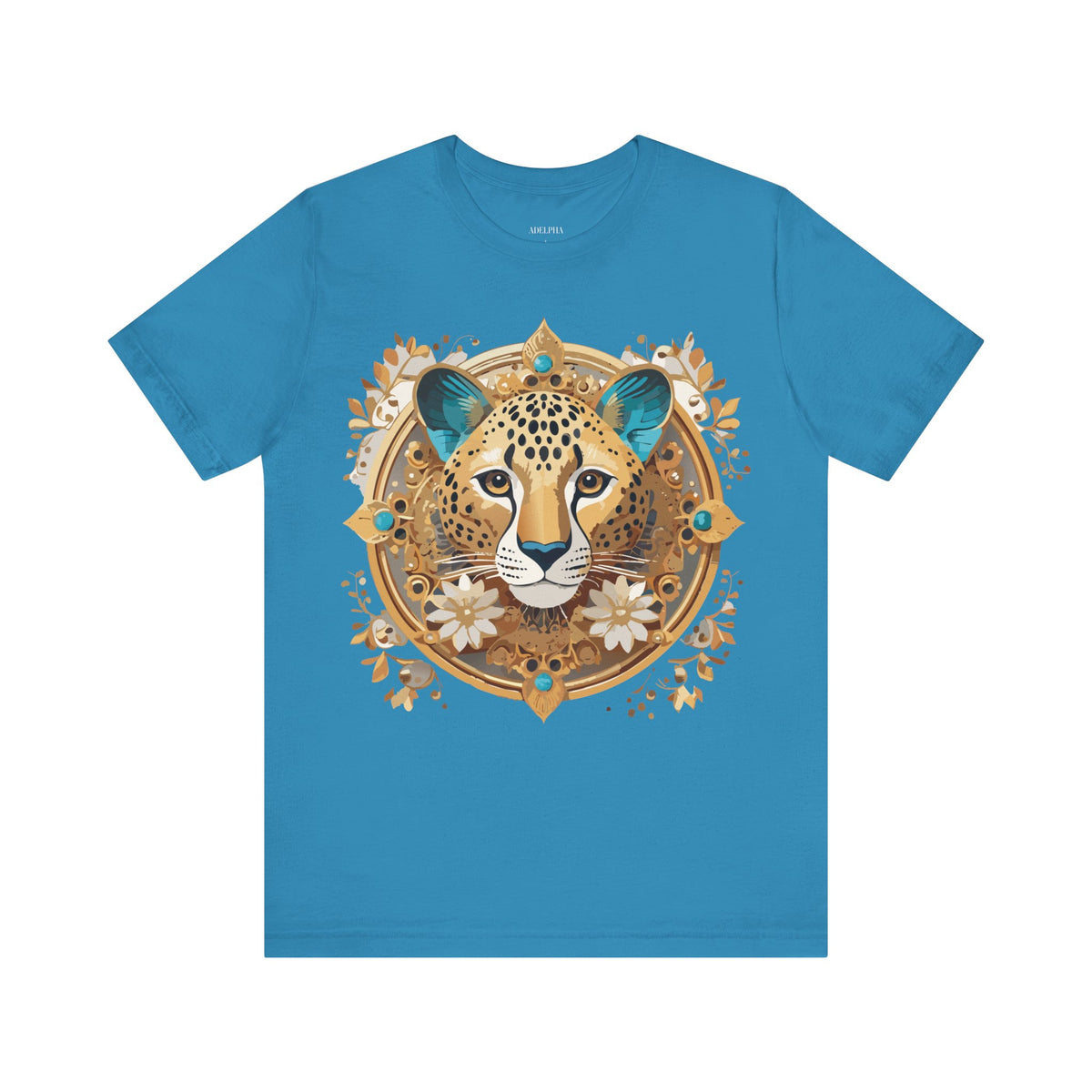 Medallion Graphic Unisex Cotton Bella+Canvas Tee with Floral Art Design m74
