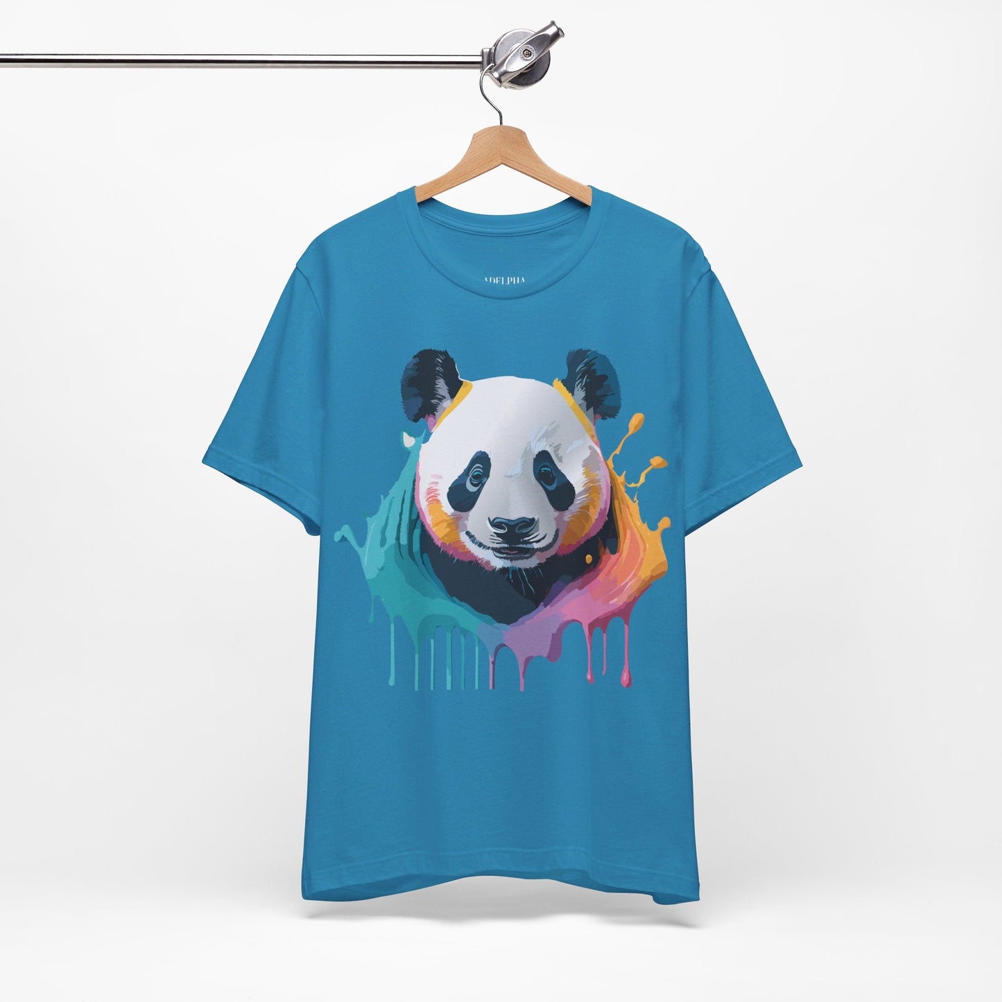 Panda Graphic T Shirt Unisex Jersey Short Sleeve Vintage Inspired Art Tee by Adelpha