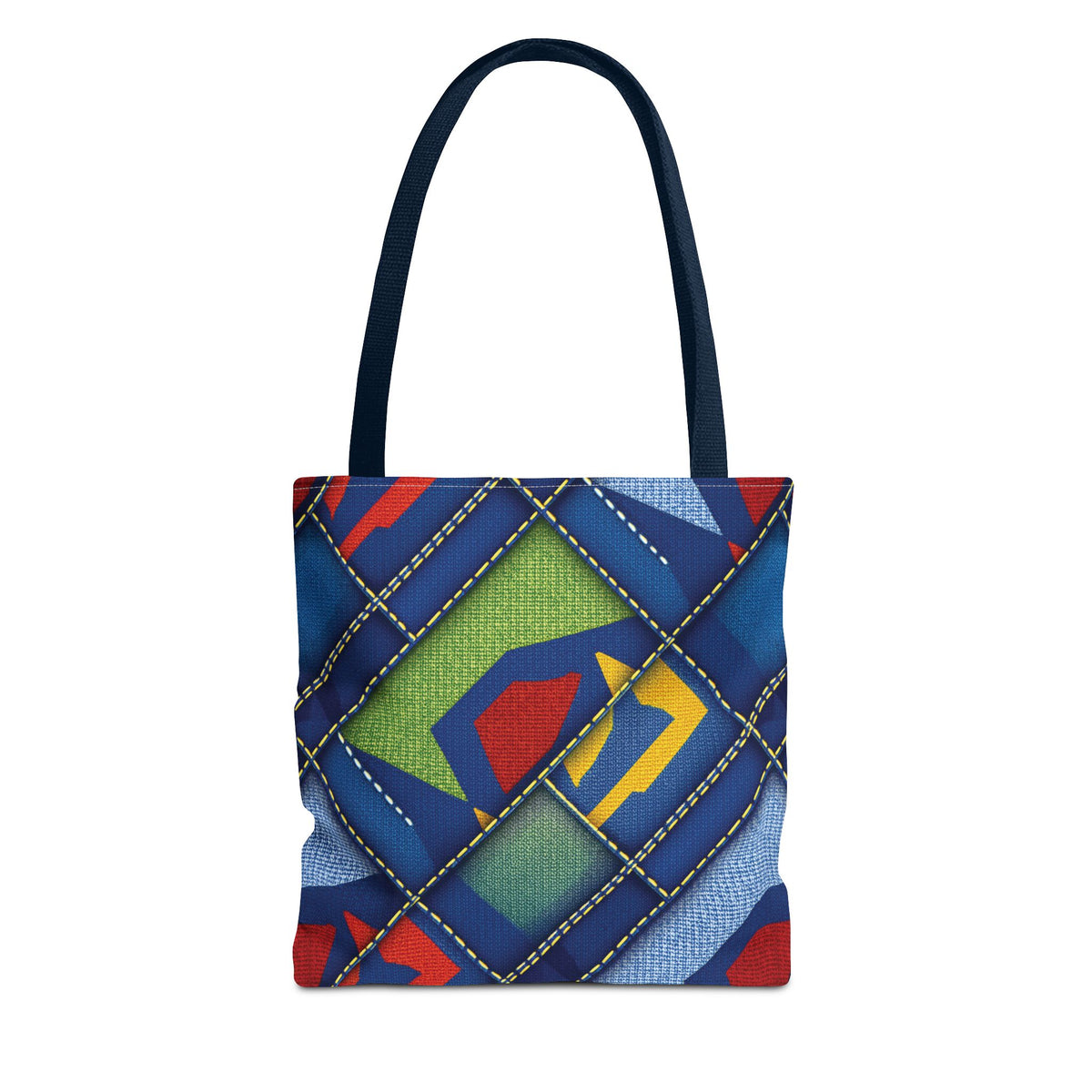 Denim Fabric Imitation Print Unisex Canvas Bag Poly Spun 3 Sizes Tote Bag 139