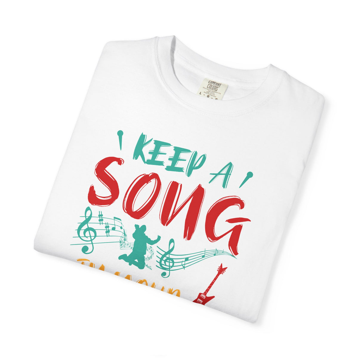 I Keep a Song in Your Heart T-Shirt Music Note Silhouettes Unisex Cotton Tee 037