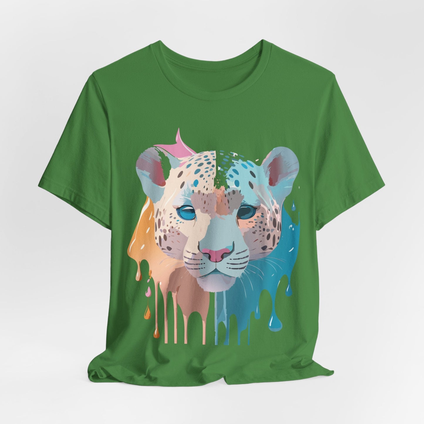 Adelpha Cheetah Graphic Tee Unisex Short Sleeve Art Design Shirt