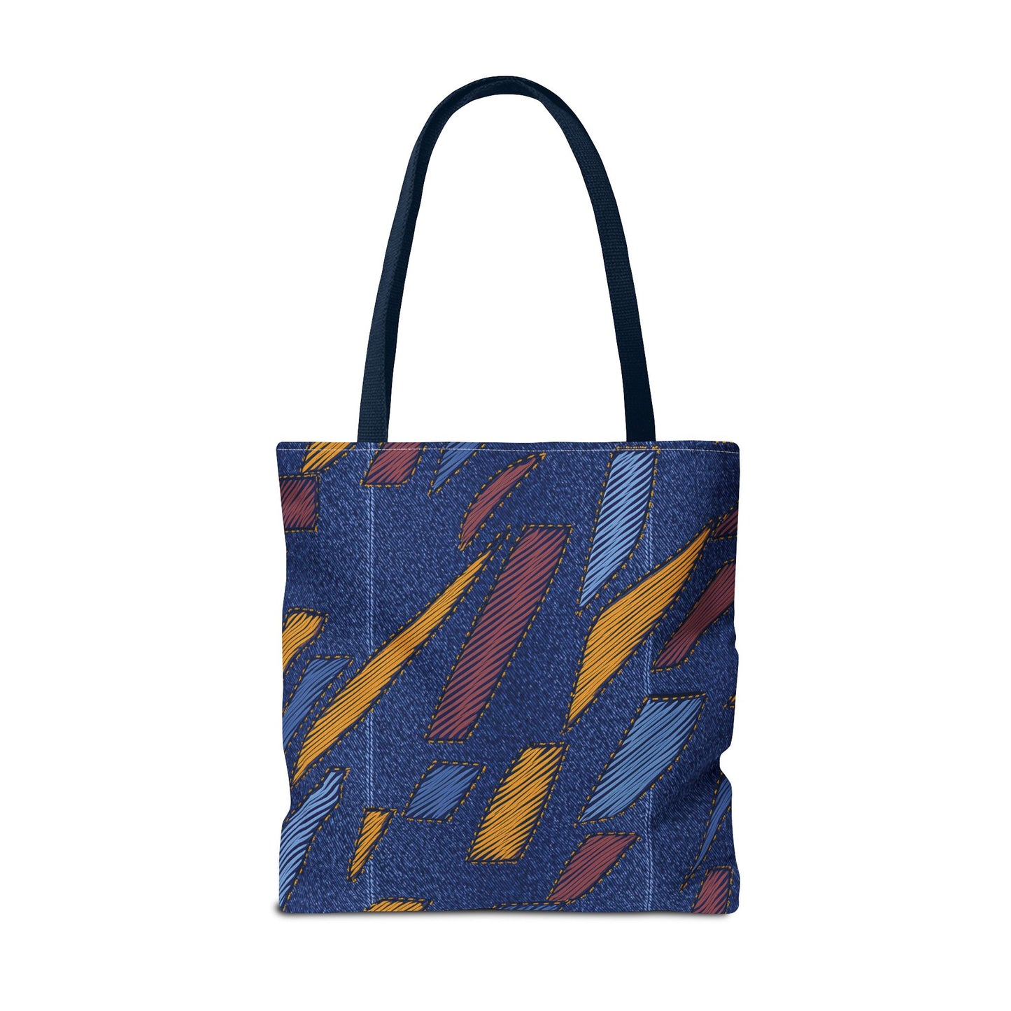 Denim Fabric Imitation Print Unisex Canvas Bag Poly Spun 3 Sizes Tote Bag 149
