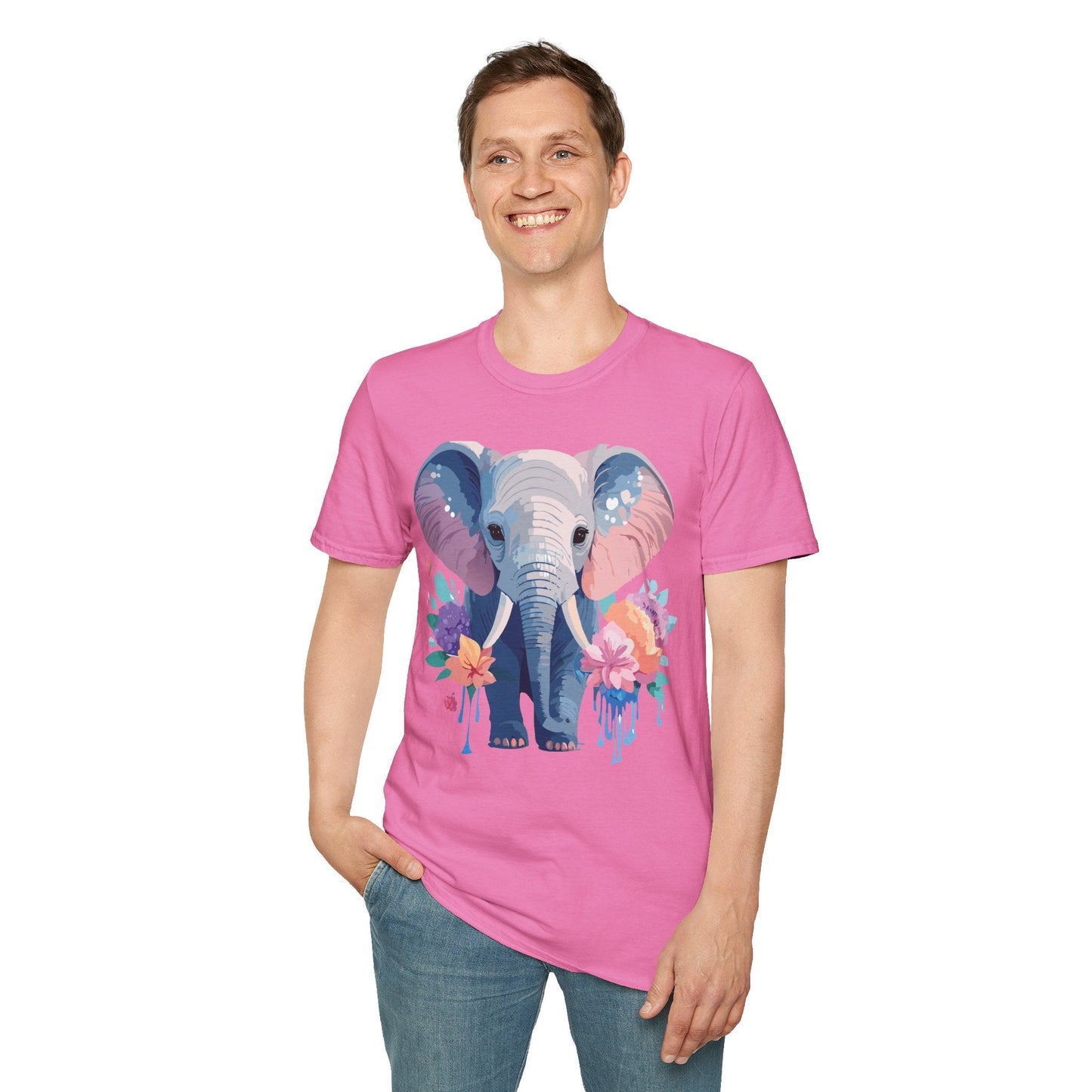 Elephant Graphic T Shirt Unisex Softstyle 64000 Cotton Animals T Shirt For Adults Premium