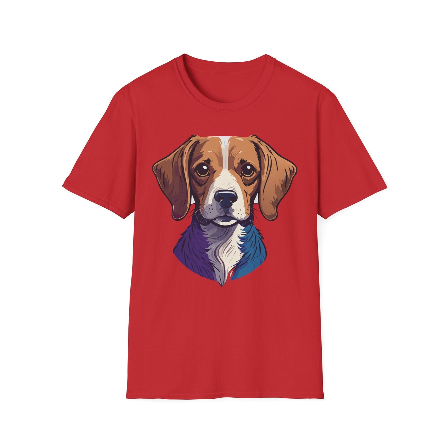 Dog Shirt Unisex Animal Print Tee Softstyle 100 Percent Cotton Gildan 64000