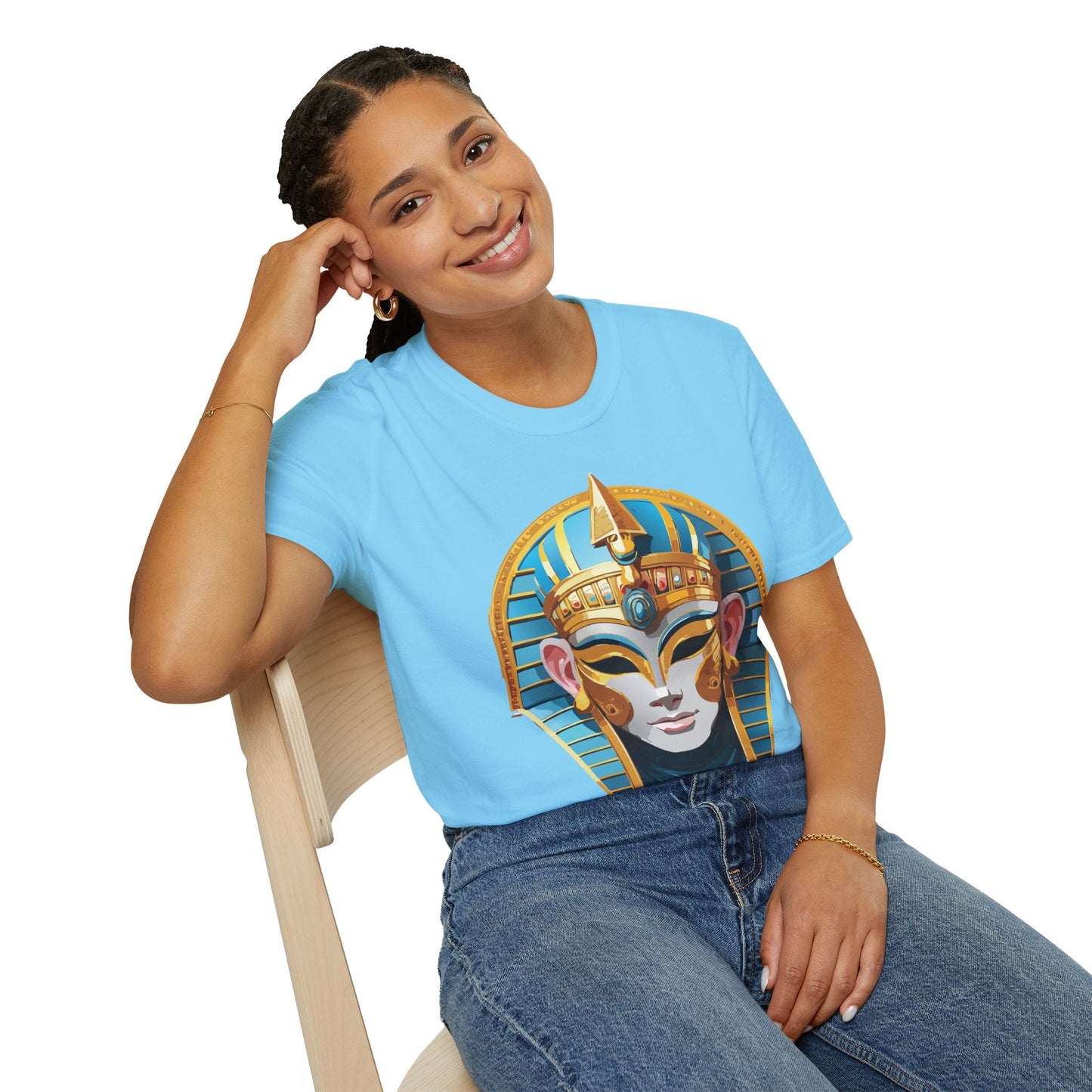Mask Design Tee Shirt For Unisex Comfort Gildan Softstyle 64000 Ring Spun Cotton