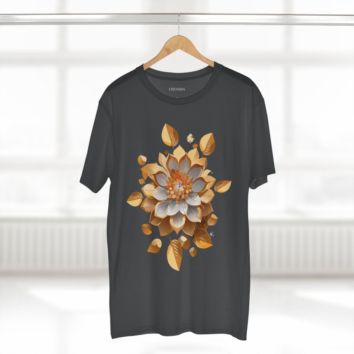 Floral Graphic T-Shirt Unisex 100 Cotton Art Design with Antique Flowers Tee 7