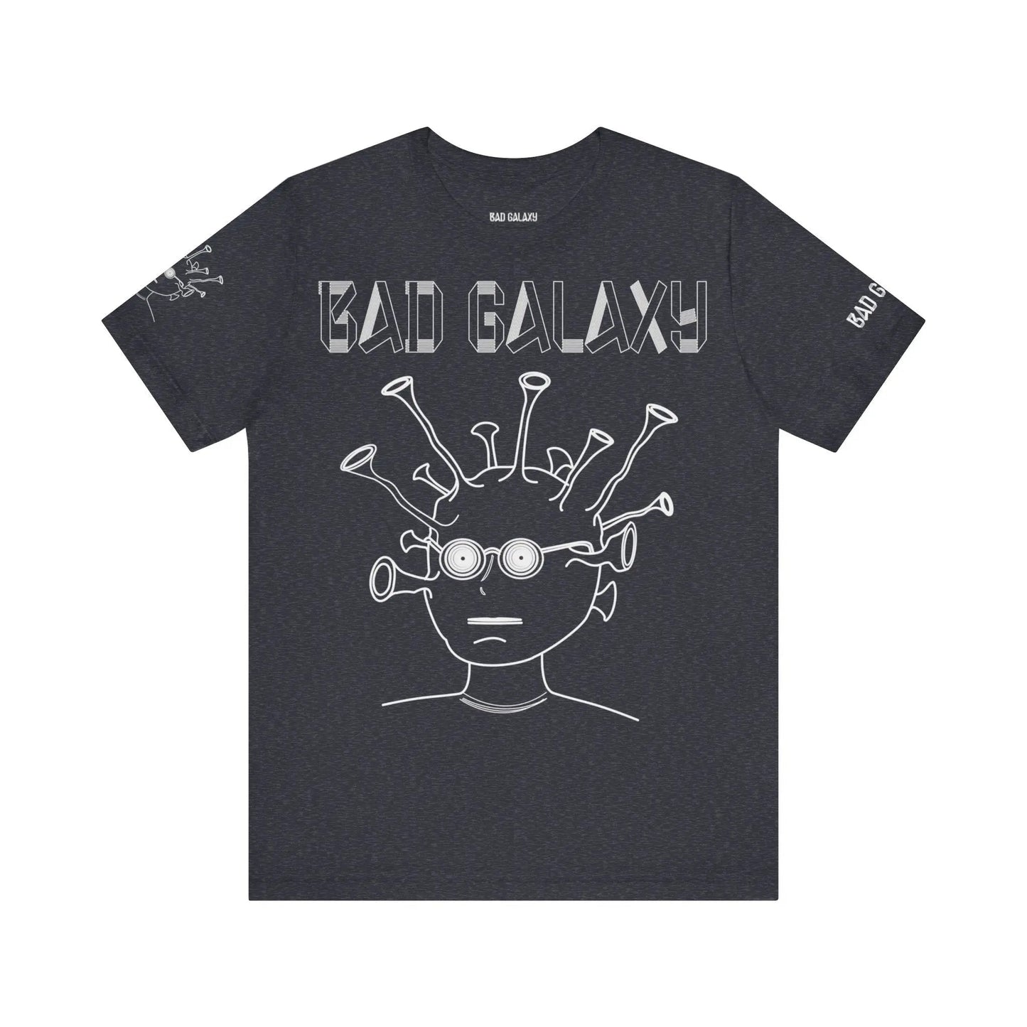 Tee Shirt With Alien From Bad Galaxy 100 Percent Cotton Eco Friendly Inks Made In USA