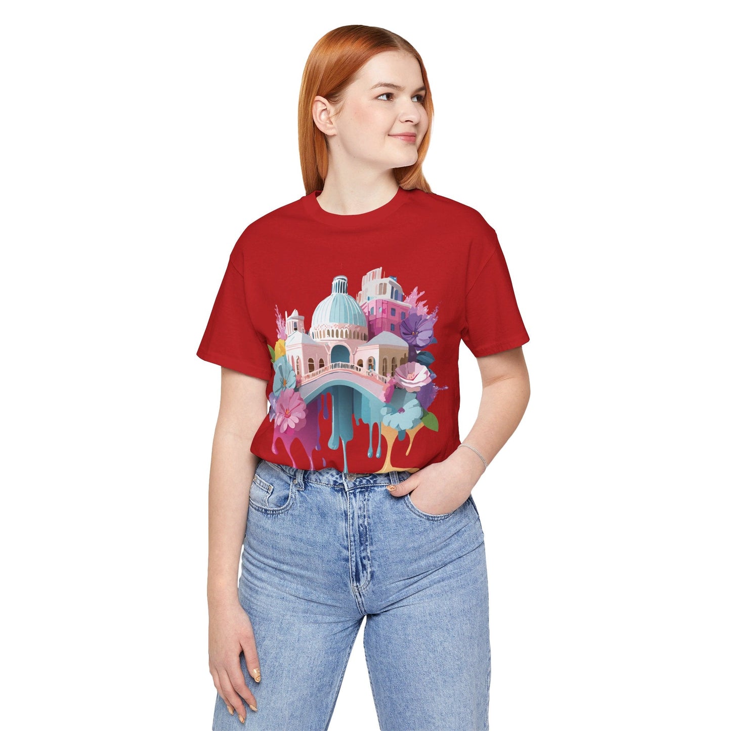 Venice Tourist Graphic Tee Unisex Jersey Short Sleeve Vintage Inspired Artwork Adelpha