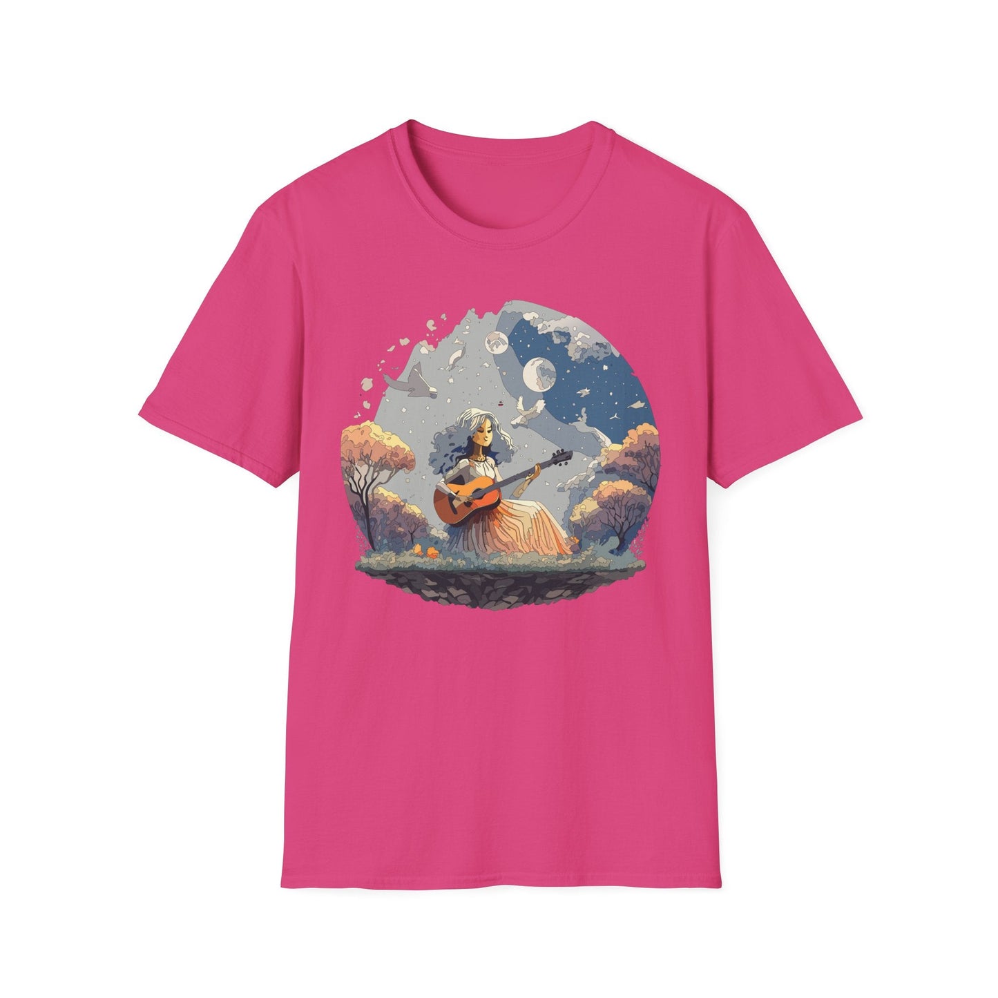 Womens Graphic T Shirt Art Design Tee Unisex Softstyle Cotton Shirt Everyday Comfort Durable Wear