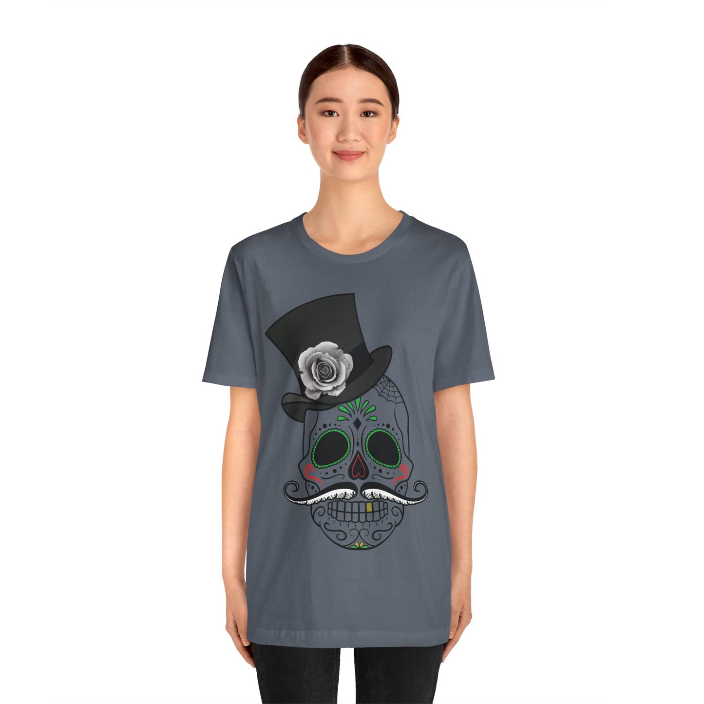 Unisex Cotton Tee Shirt with Skull